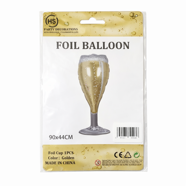 Globo Metalico Copa de Champane