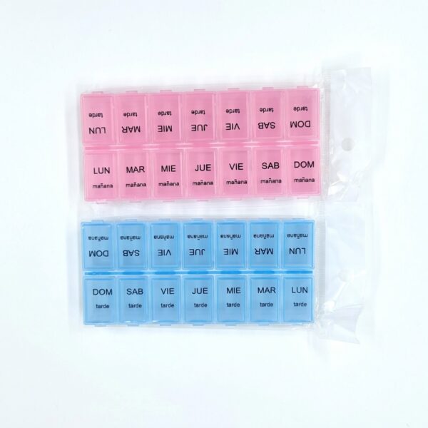 Pastillero Organizador Semanal 2 Tomas Mañana Tarde