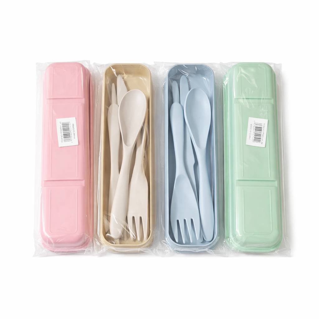 Set Cubierto De Plástico Con Estuche