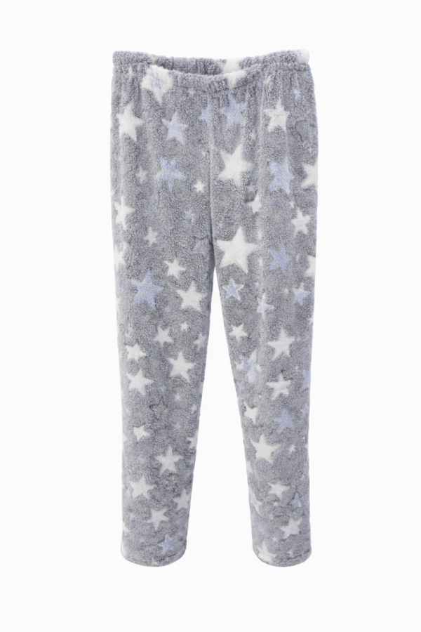 Pantalon Polar Luminoso Estampa Corazones y Estrellas