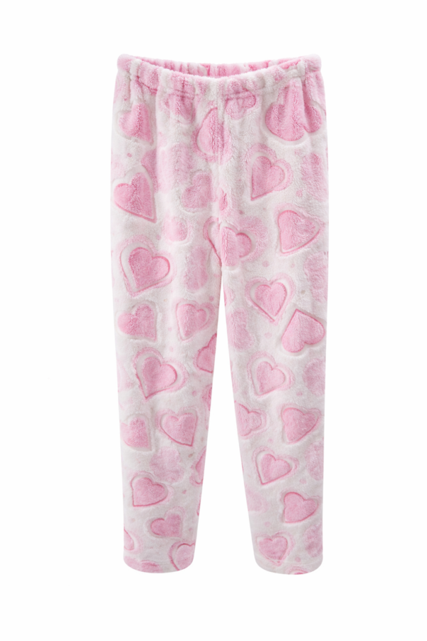 Pantalon Polar Luminoso Estampa corazones