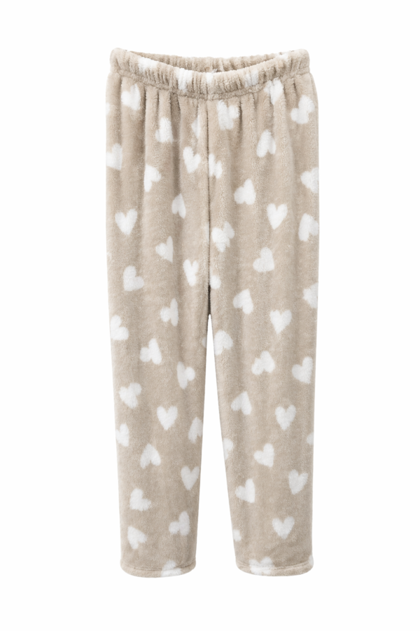 Pantalon Polar Estampa Corazones