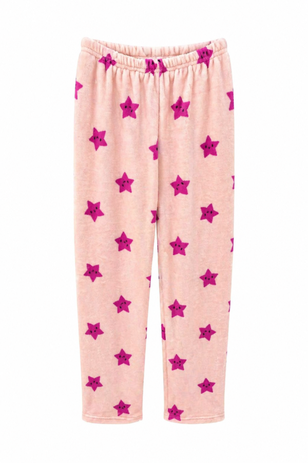 Pantalon Polar Estampado Estrellas Con Caritas