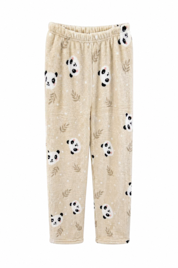 Pantalon Polar Estampado Panda Nude