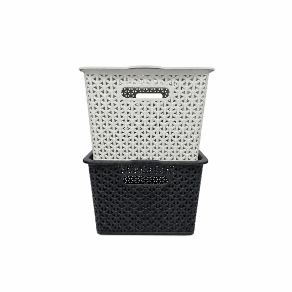 Canasto Rattan Grande Con Tapa