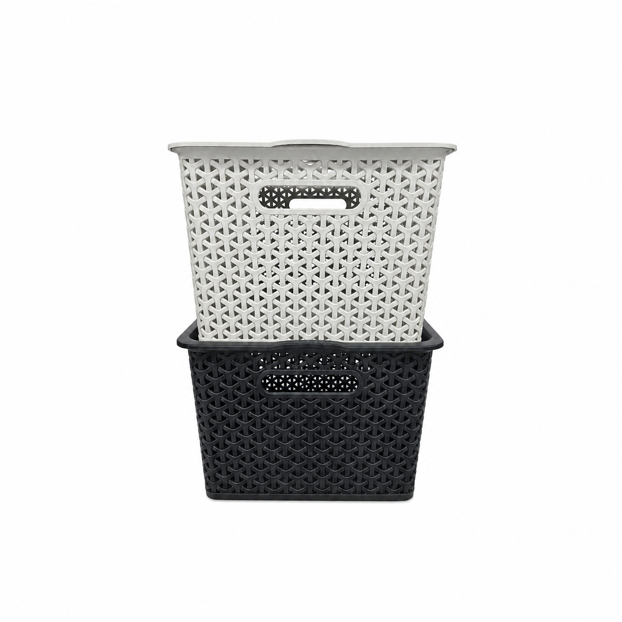 Canasto Rattan Grande Con Tapa