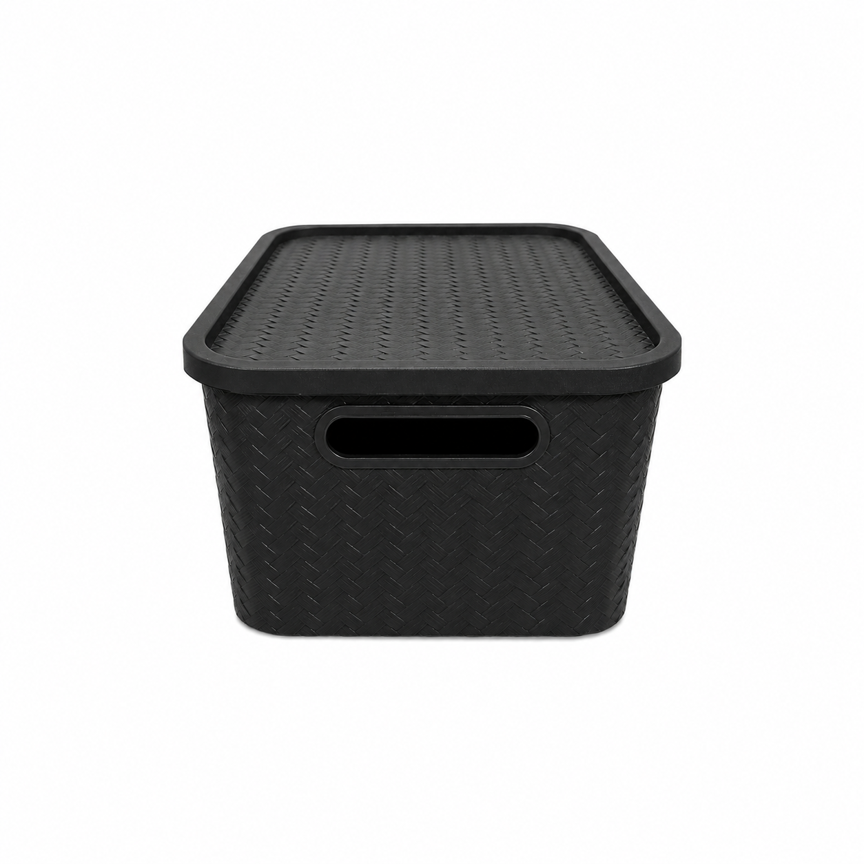 Canasto Rattan Mediano Con Tapa