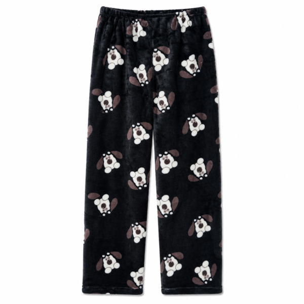 Pantalon Polar Estampado De Perrito