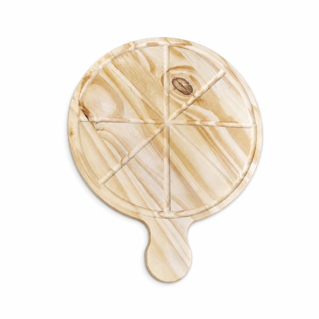 Pizzera Ranurada De Madera Con Mango
