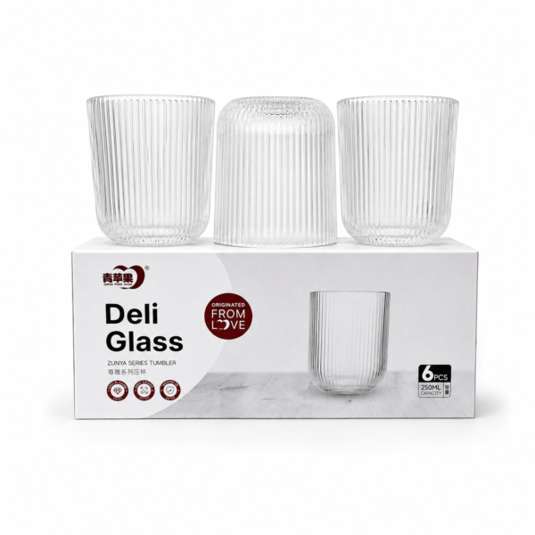 Vaso Deliglass De Vidrio 250ML Pack X6
