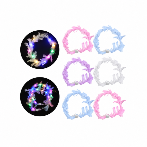 Corona De Plumas Led