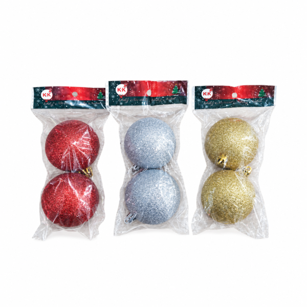 Bola Navideñas 6CM Con Glitter X2 PDR